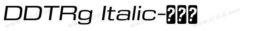 DDTRg Italic字体转换